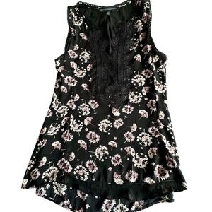 White House Black Market Sleeveless Floral Top Size XXS